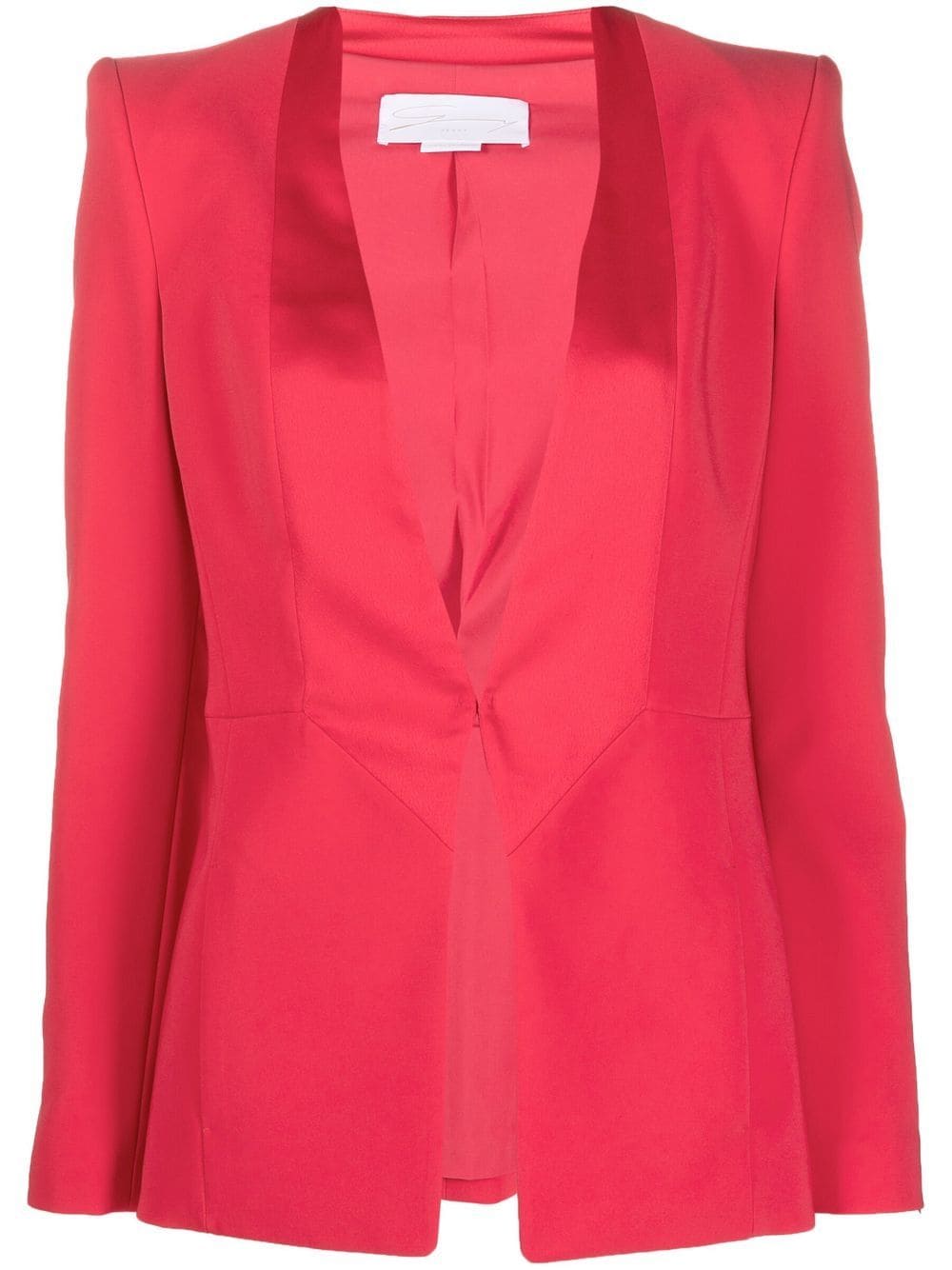 Genny fitted collarless blazer - Red von Genny