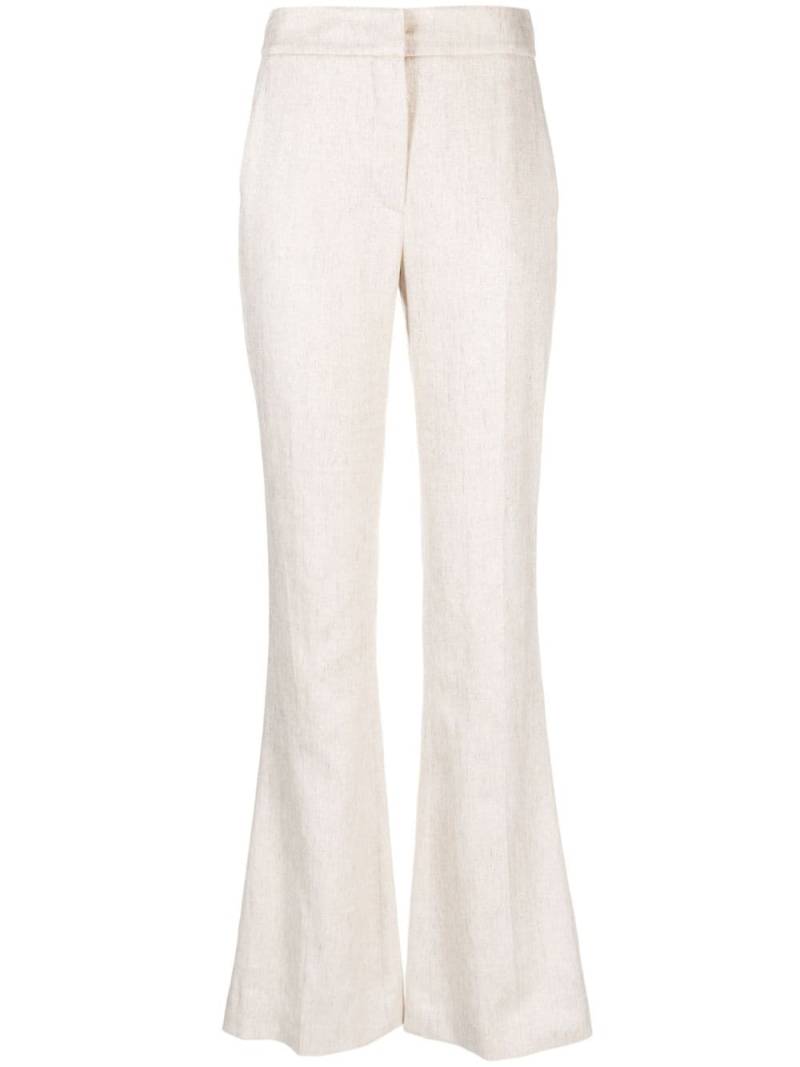 Genny flared tailored trousers - Neutrals von Genny