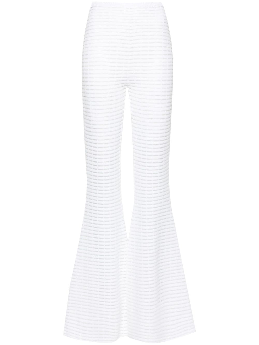 Genny high-waist flared trousers - White von Genny
