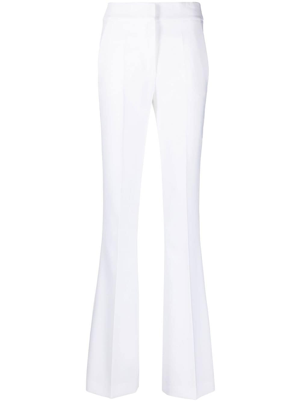 Genny high-waisted flared trousers - White von Genny