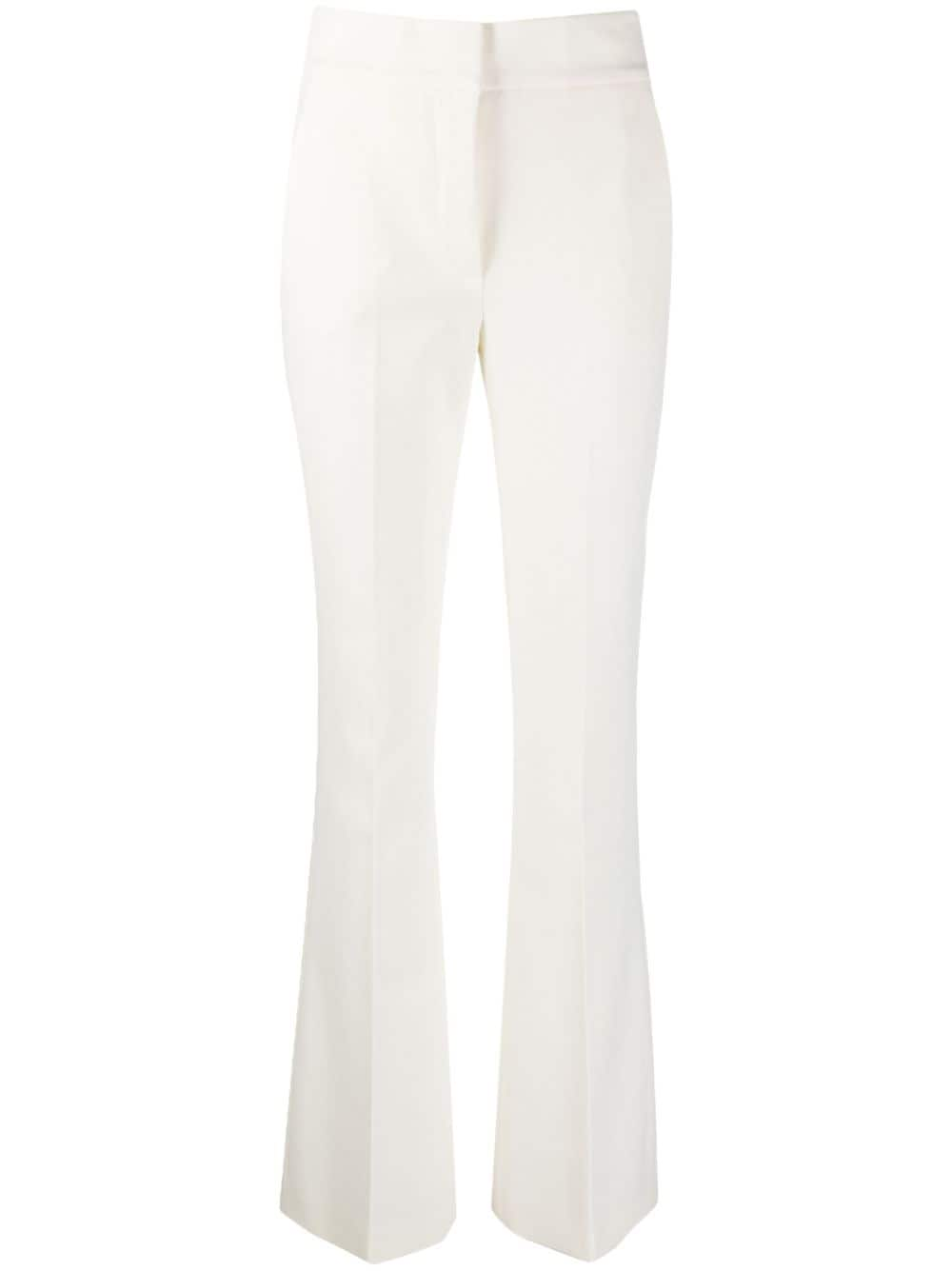 Genny high-waisted flared trousers - White von Genny