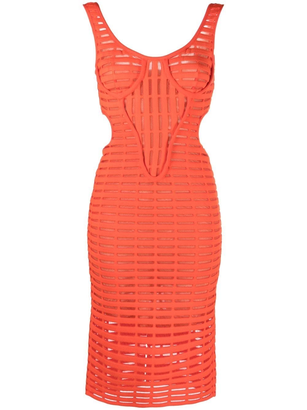 Genny laser-cut midi dress - Orange von Genny