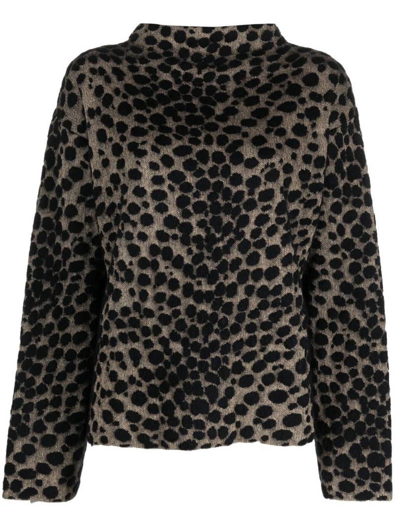 Genny leopard-print knitted top - Black von Genny