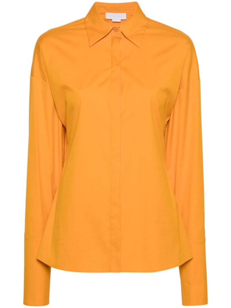 Genny logo-plaque poplin shirt - Orange von Genny