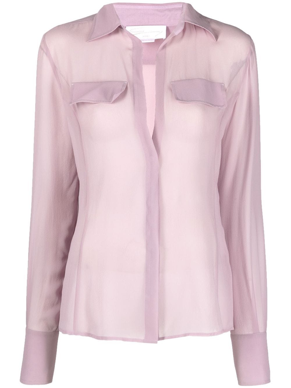 Genny long-sleeve silk shirt - Pink von Genny