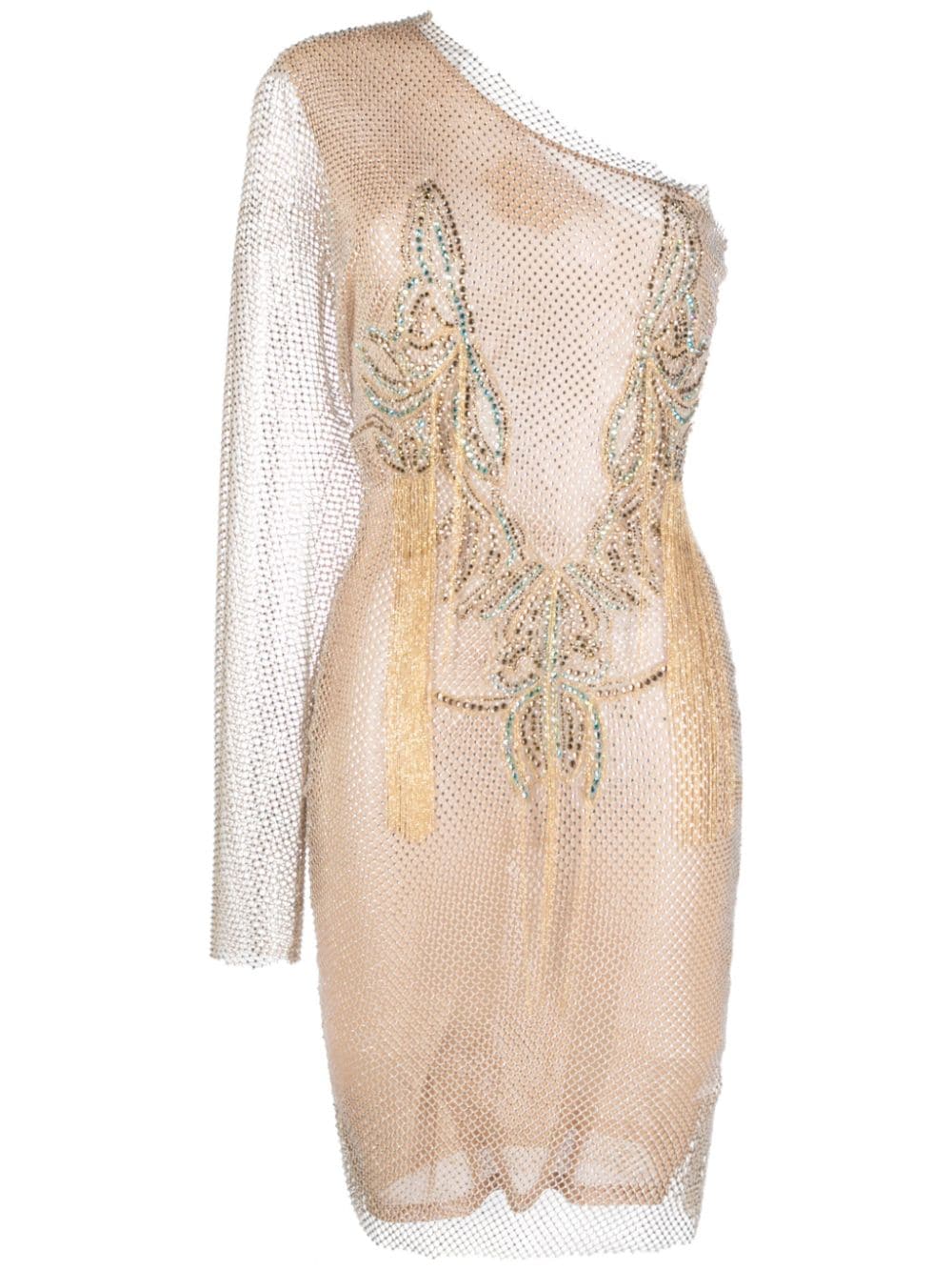 Genny mesh rhinestone-embellished dress - Gold von Genny