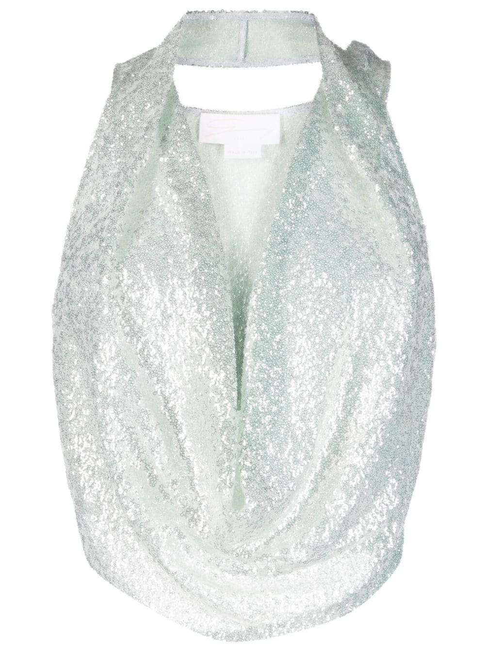 Genny metallic-effect sleeveless top - Green von Genny