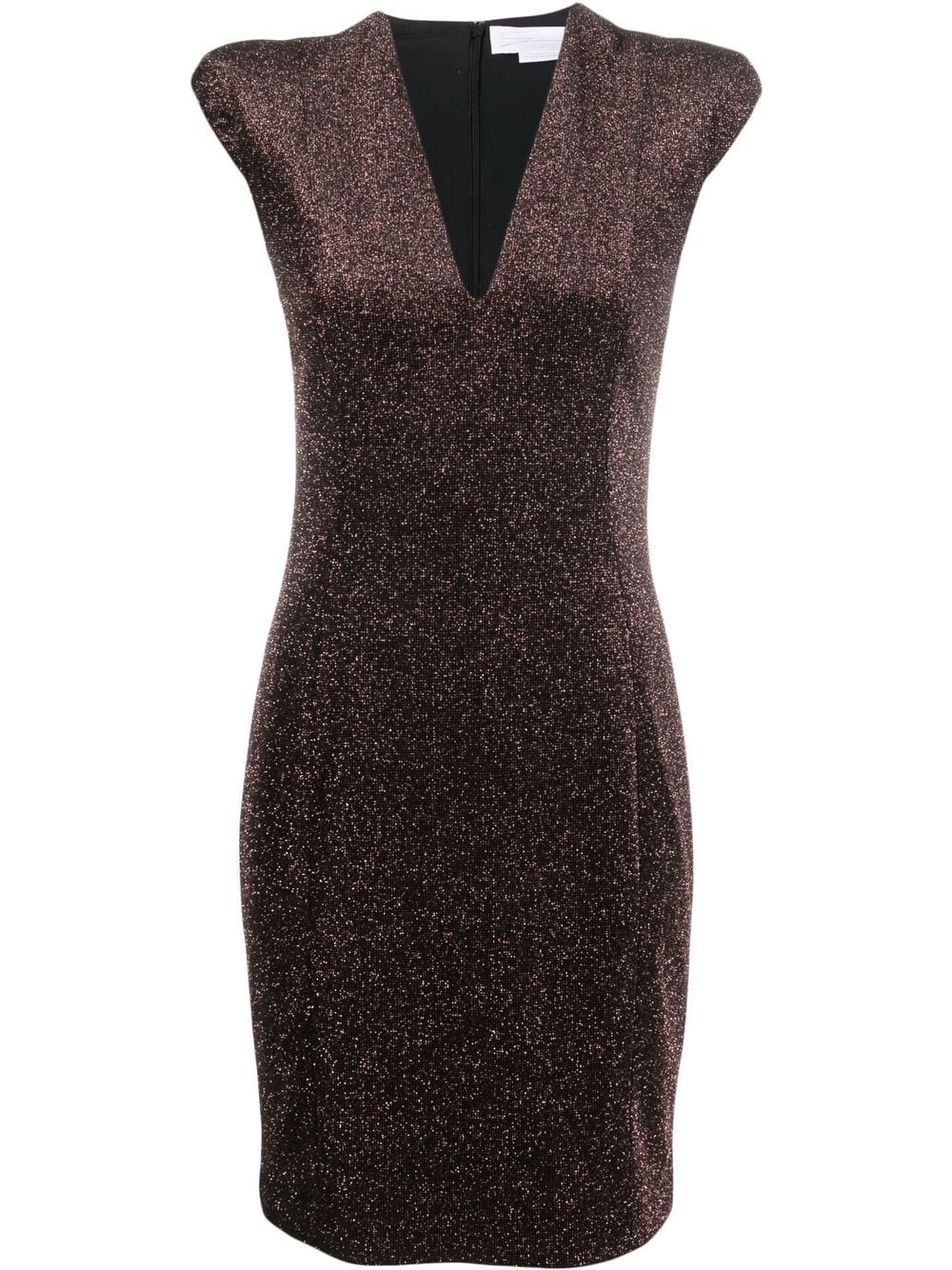 Genny metallic mini dress - Brown von Genny