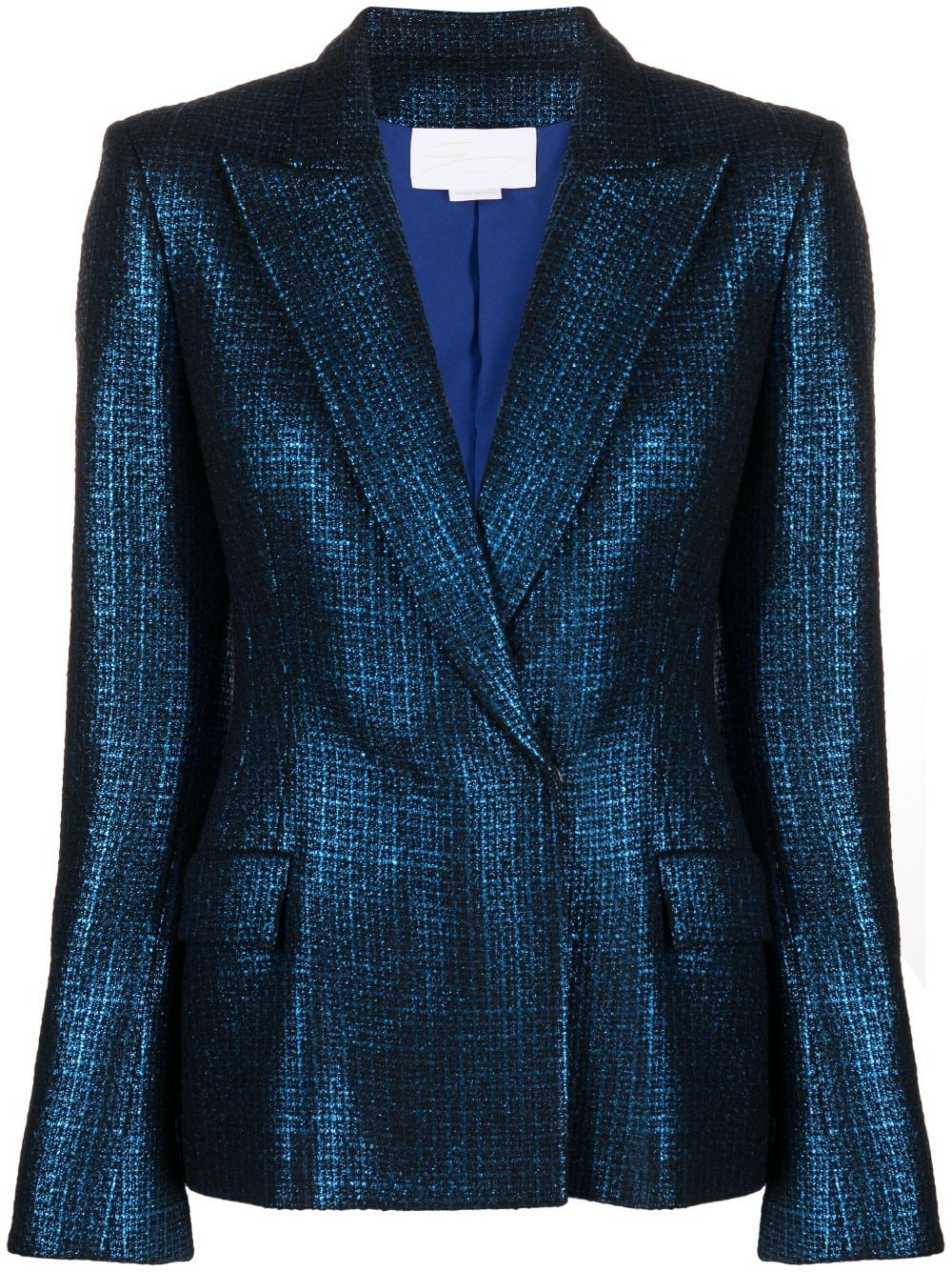 Genny metallic tweed blazer - Blue von Genny