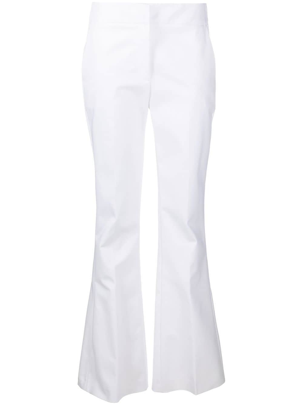 Genny mid-rise bootcut trousers - White von Genny