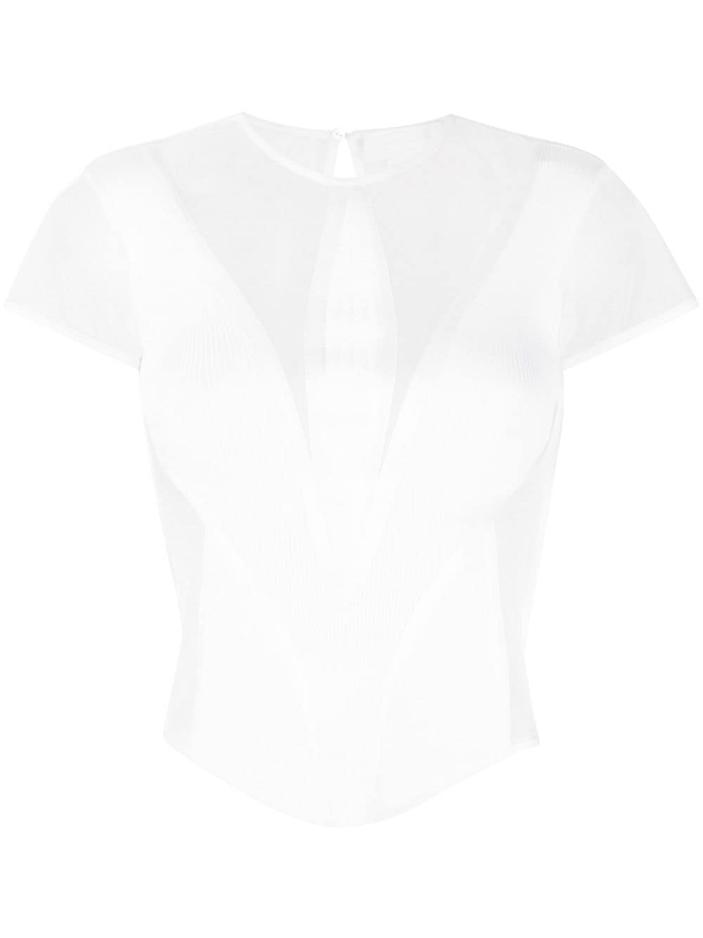 Genny multi-panel short-sleeve top - White von Genny