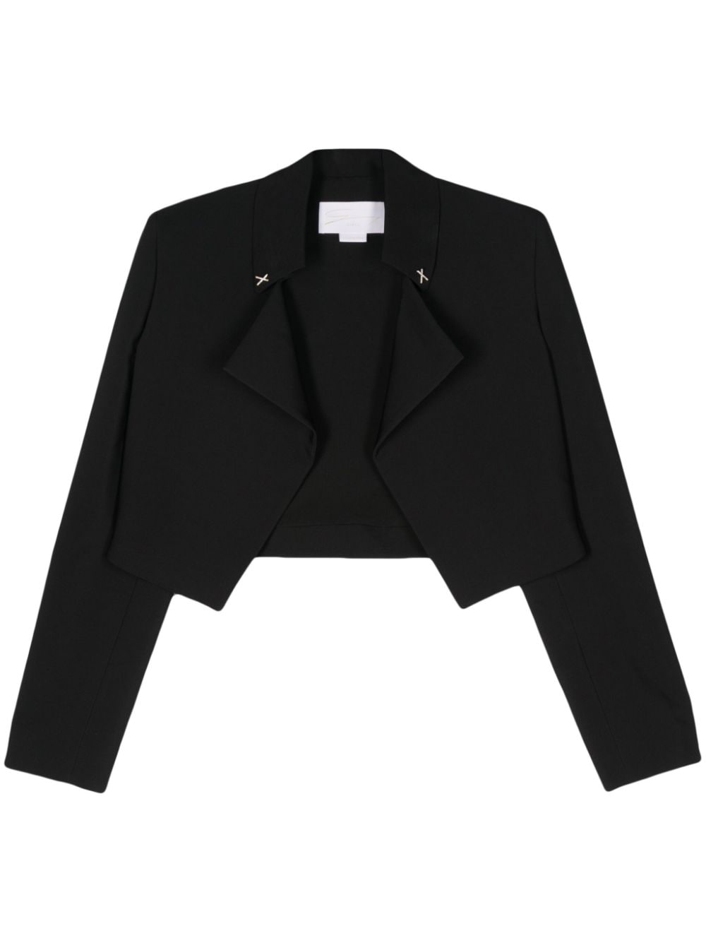 Genny open-front cropped blazer - Black von Genny