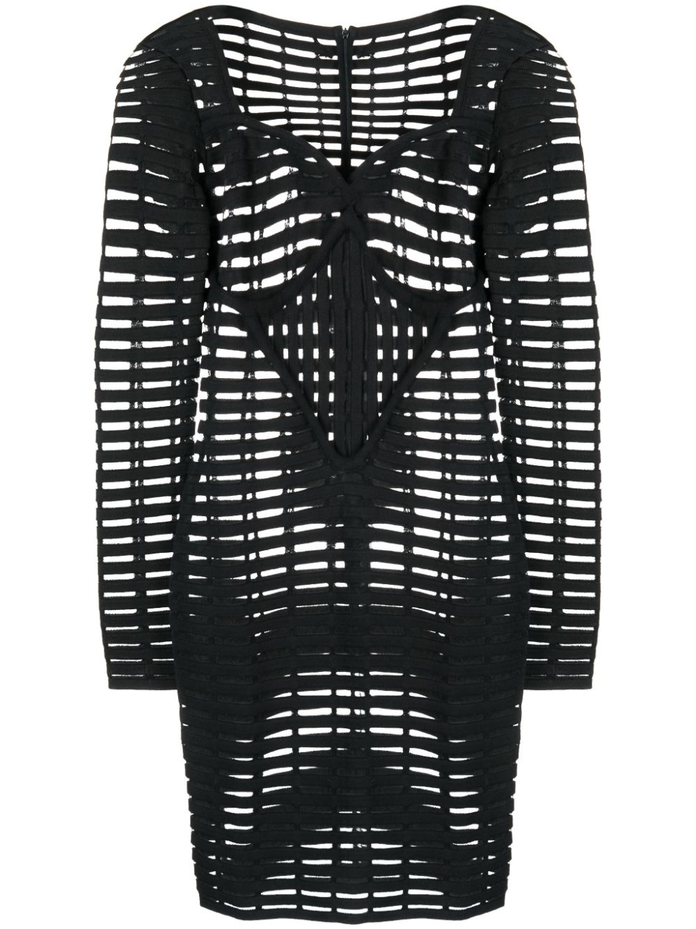 Genny open-knit bustier minidress - Black von Genny