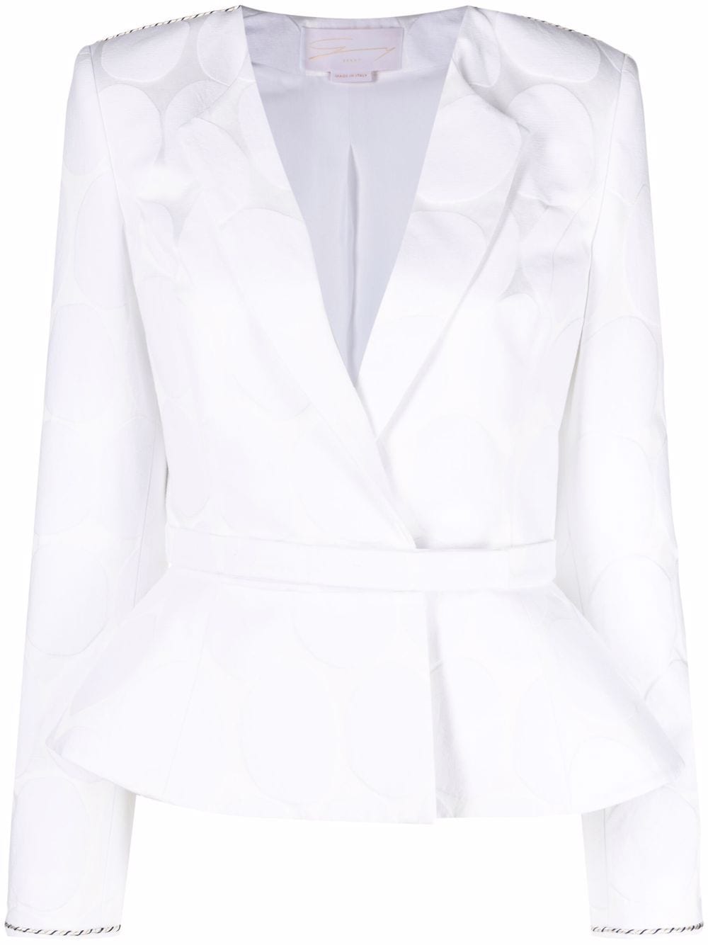 Genny peplum-hem single-breasted blazer - White von Genny