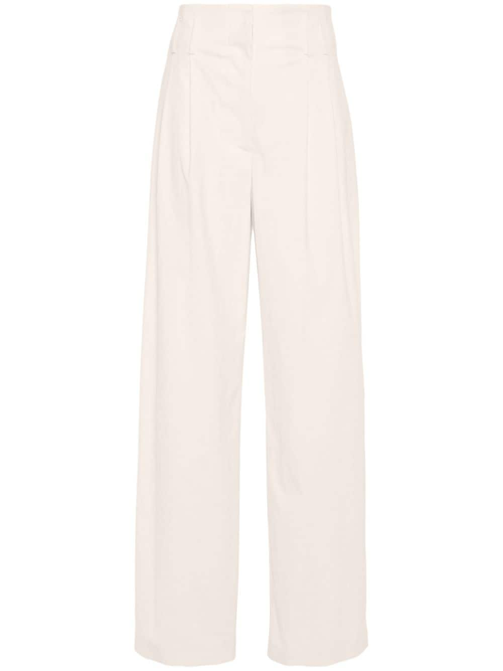 Genny pleated tapered trousers - Neutrals von Genny