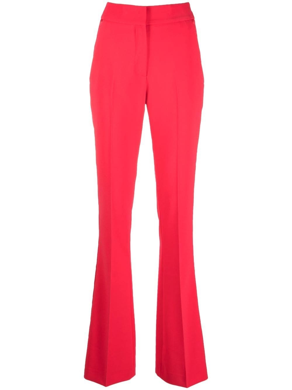 Genny pressed-crease flared tailored trousers - Pink von Genny