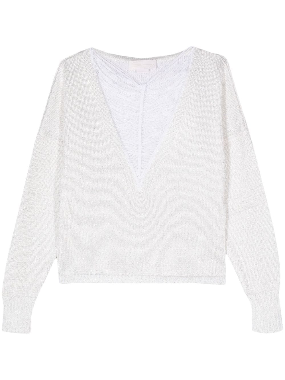 Genny sequin-embellished jumper - White von Genny