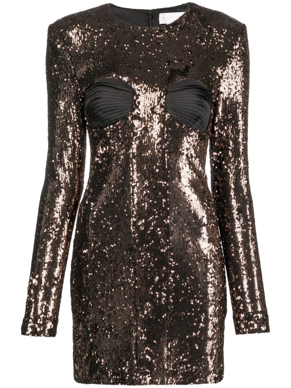 Genny sequin-embellished long-sleeved dress - Black von Genny