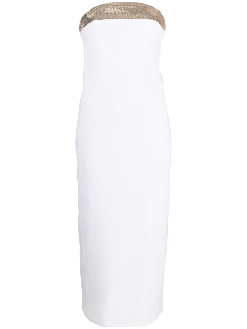 Genny sequin-embellished midi dress - White von Genny