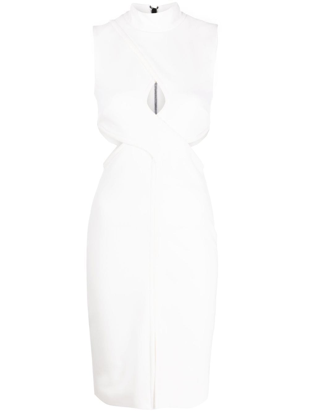Genny sleeveless cut-out dress - White von Genny