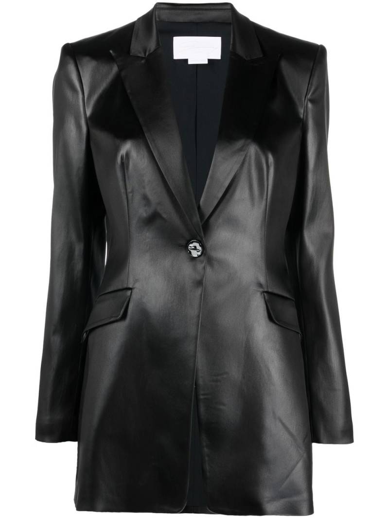 Genny tailored one-button jacket - Black von Genny