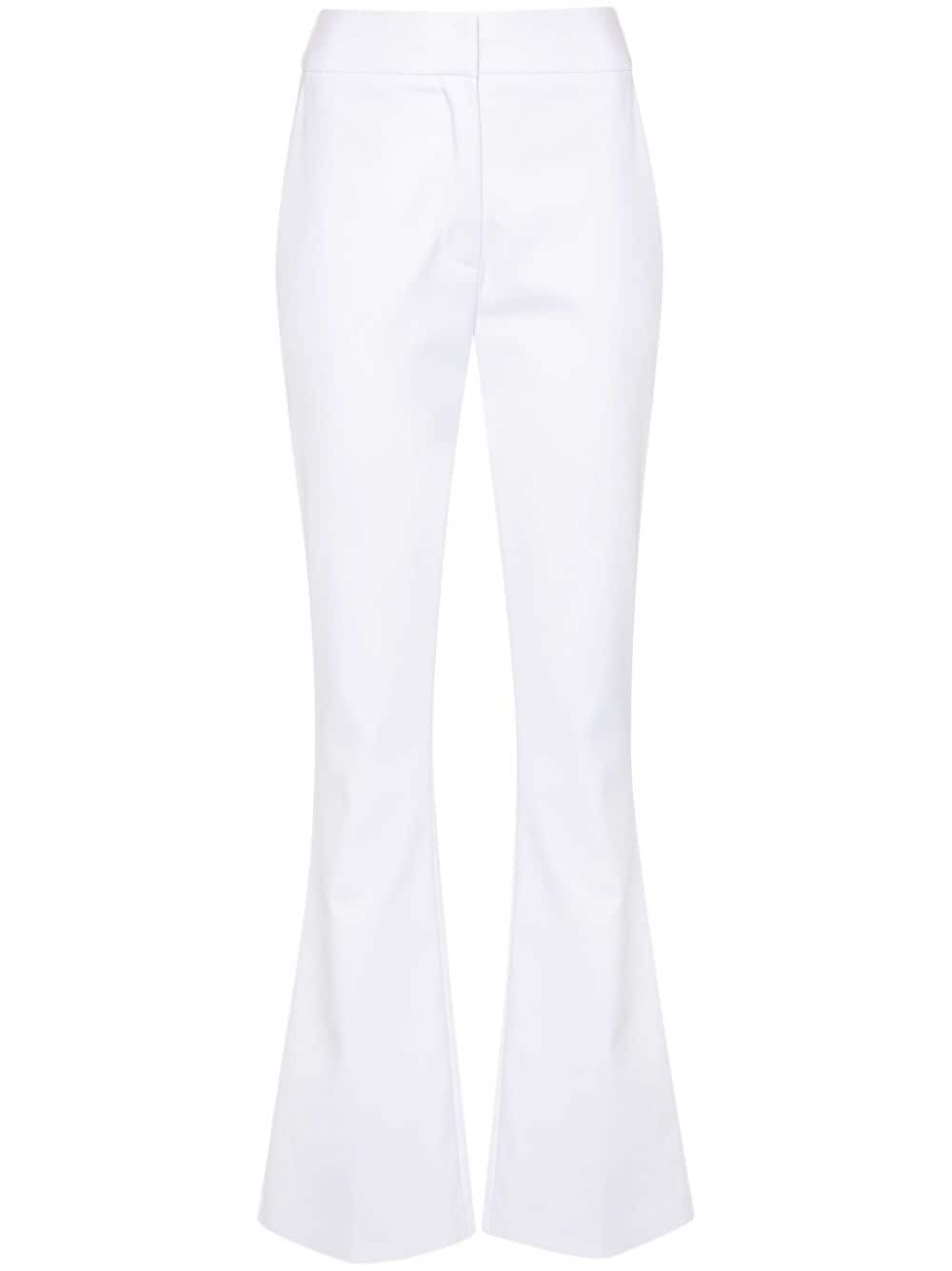 Genny twill flared trousers - White von Genny