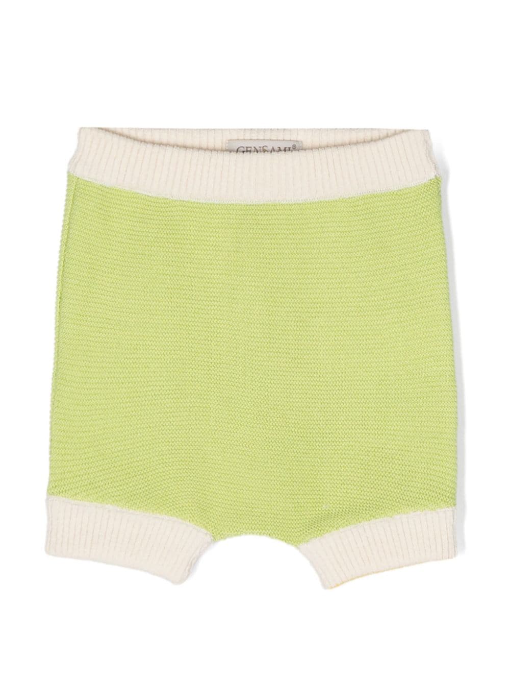 Gensami kids contrast-trim knitted shorts - Green von Gensami kids