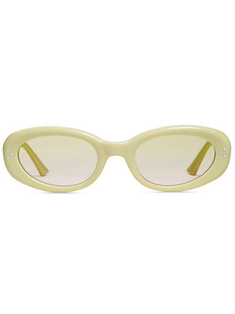Gentle Monster tonal-design oval-frame sunglasses - White von Gentle Monster