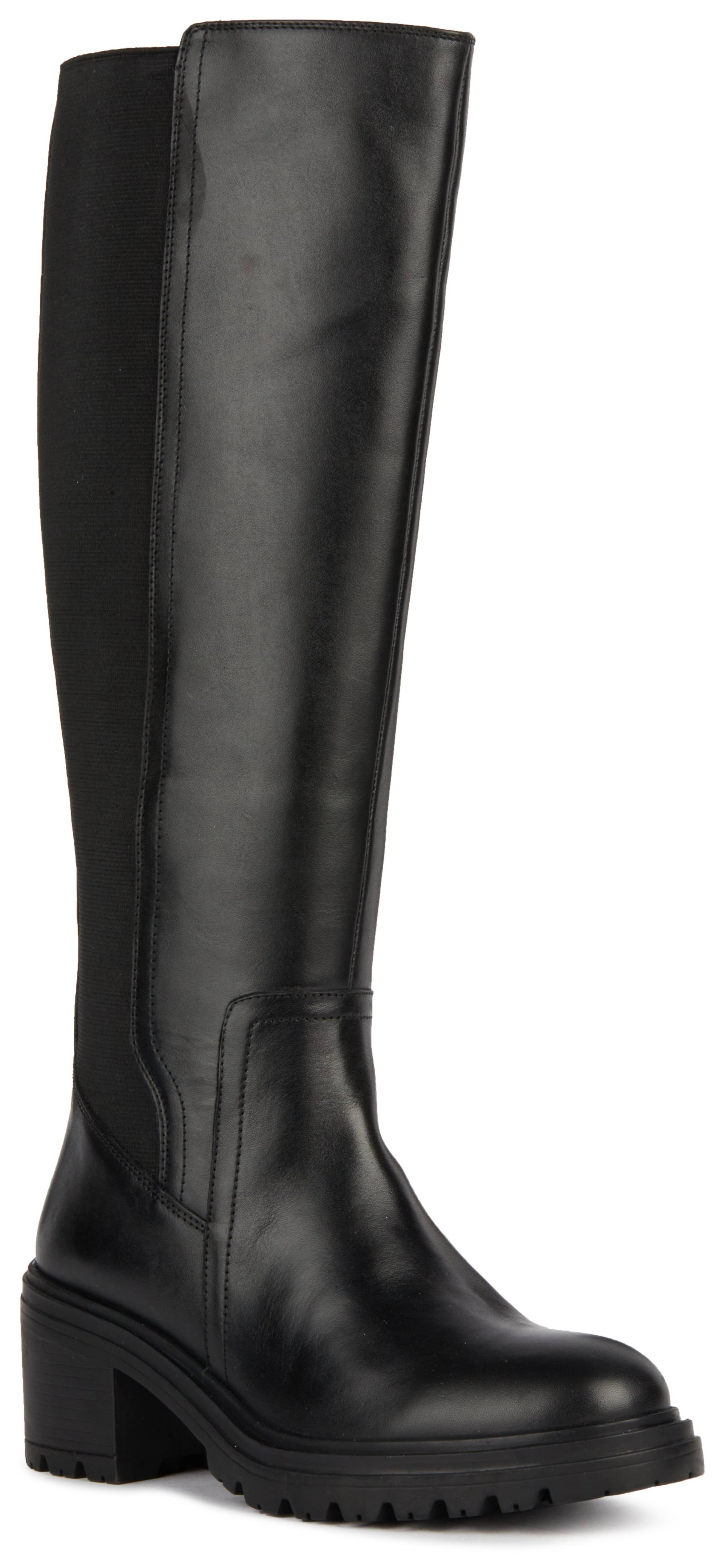 Geox Stiefel »D DAMIANA«, Chunky Stiefel, Langschaft Stiefel mit Blockabsatz von Geox