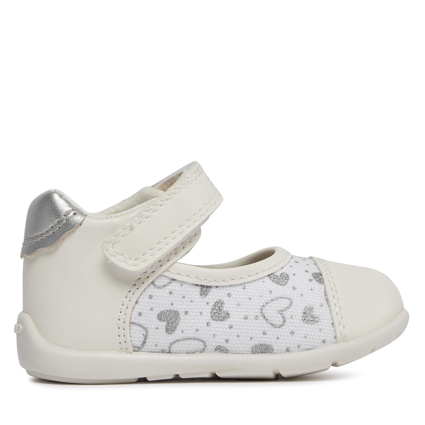 Halbschuhe Geox B Elthan Girl B451QA 0AW54 C0007 White/Silver von Geox