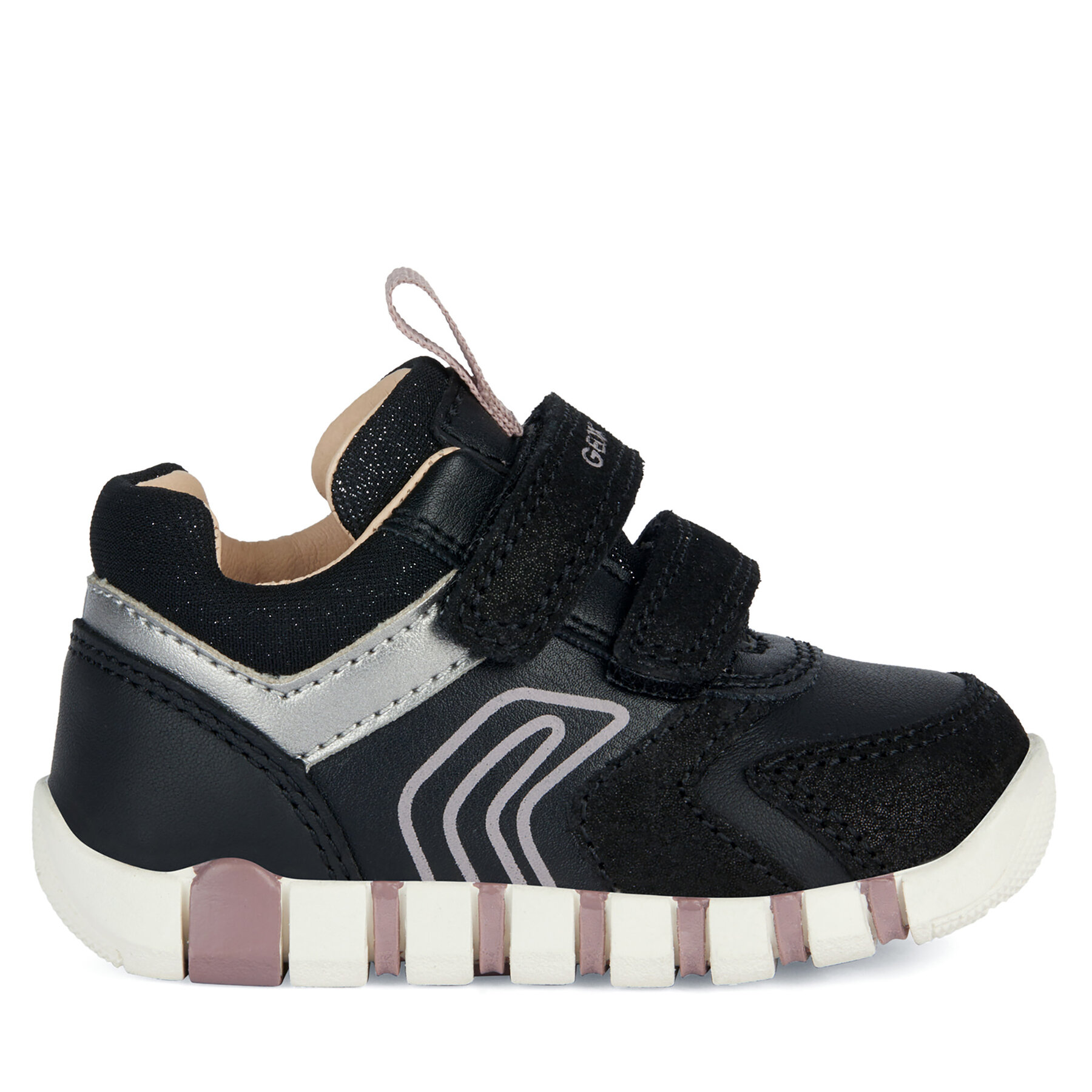 Sneakers Geox B Iupidoo Girl B3558C 077BC C9231 Black/Dk Pink von Geox