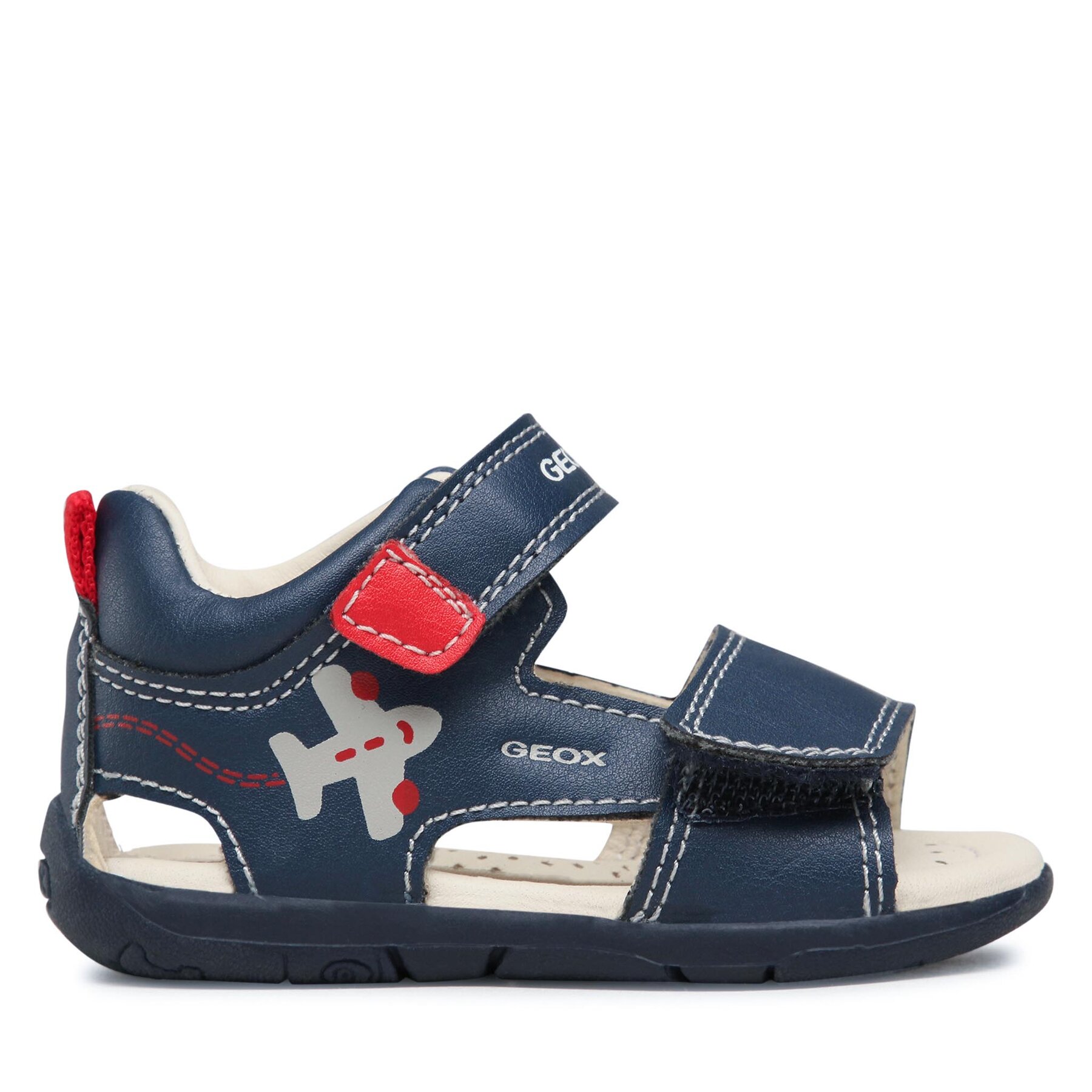 Sandalen Geox B Sandal Tapuz Boy B150XB000BCC4245 Lt Navy/Red von Geox