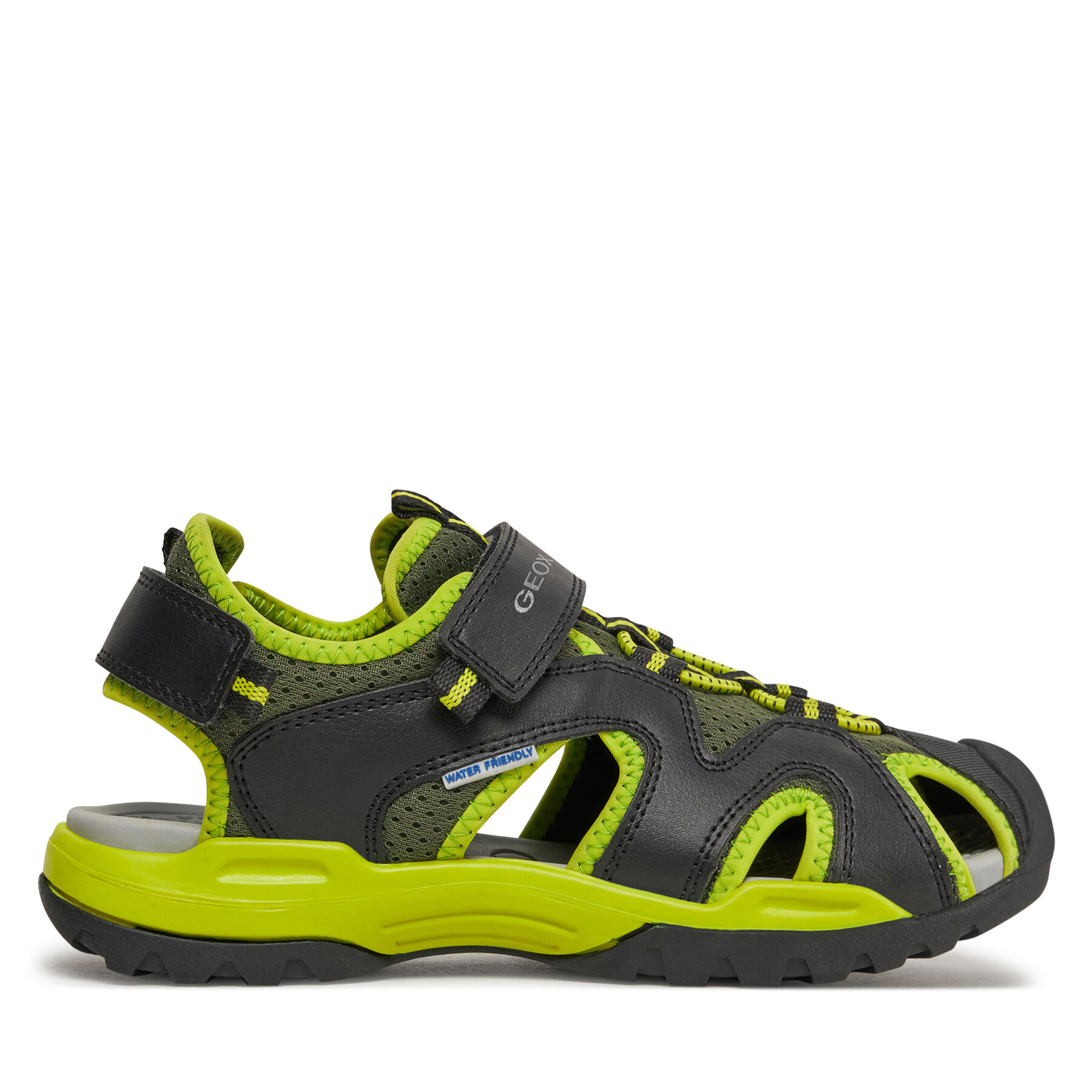 Sandalen Geox J Borealis Boy J450RC 014BU C0802 D Black/Lime von Geox