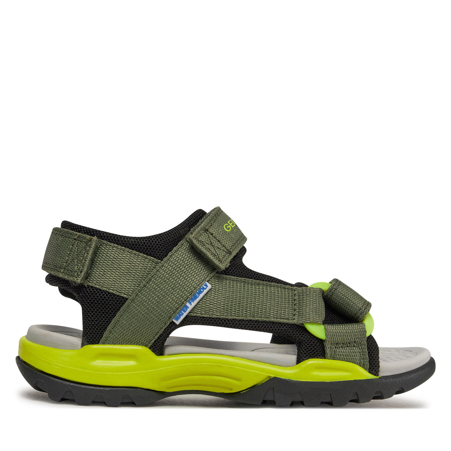 Sandalen Geox J Borealis Boy J450RE 01411 C0914 S Military/Lime von Geox