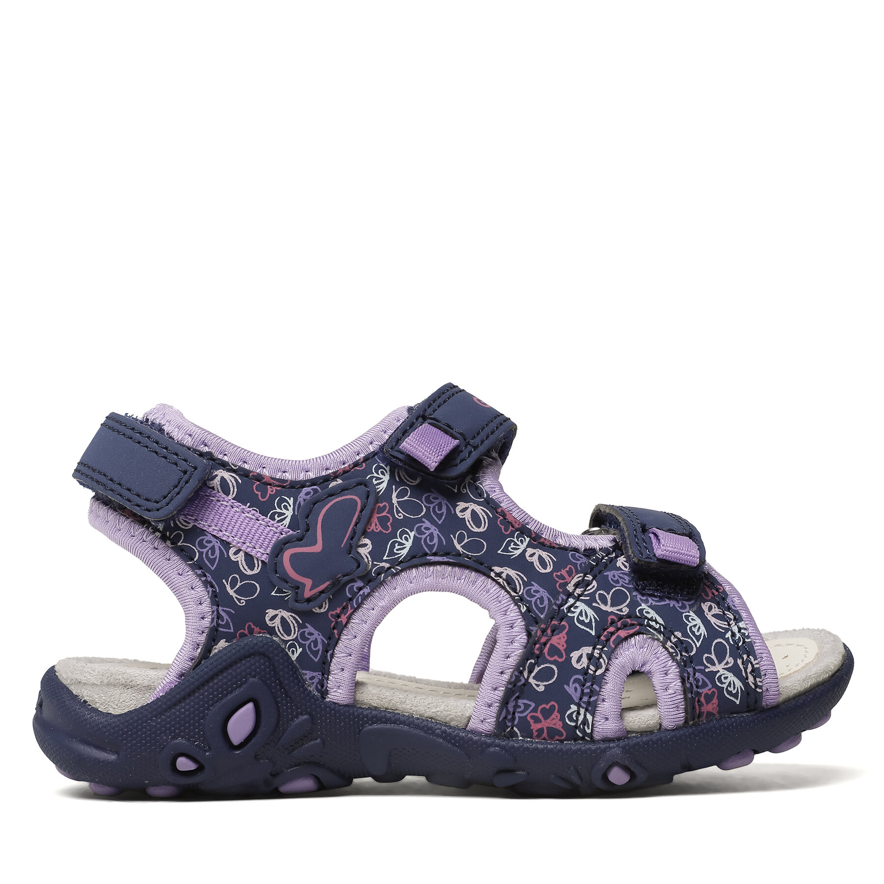 Sandalen Geox J Sandal Whinberry G J35GRD0CE15CF48E S Navy/Dk Lilac von Geox