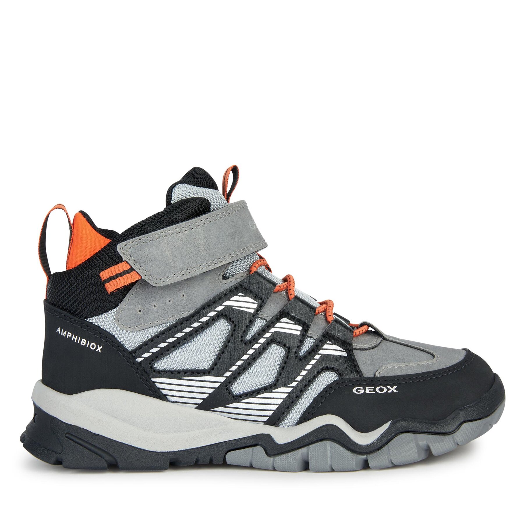 Schnürschuhe Geox J Montrack Boy B Abx J26HBC 0FUME C0036 M Grey/Orange von Geox