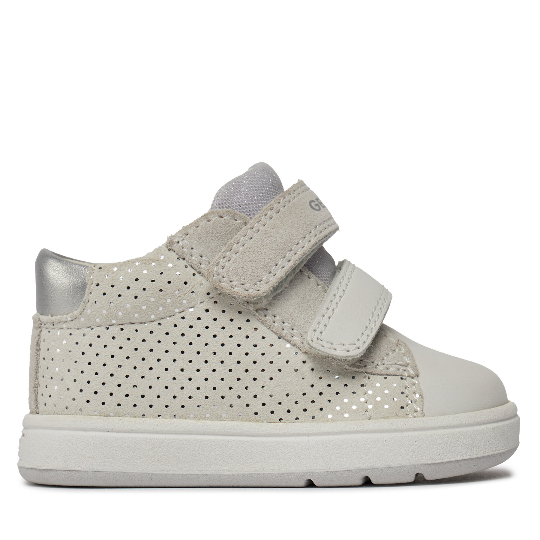 Sneakers Geox B Biglia Girl B044CC 00722 C0626 Off White/Silver von Geox