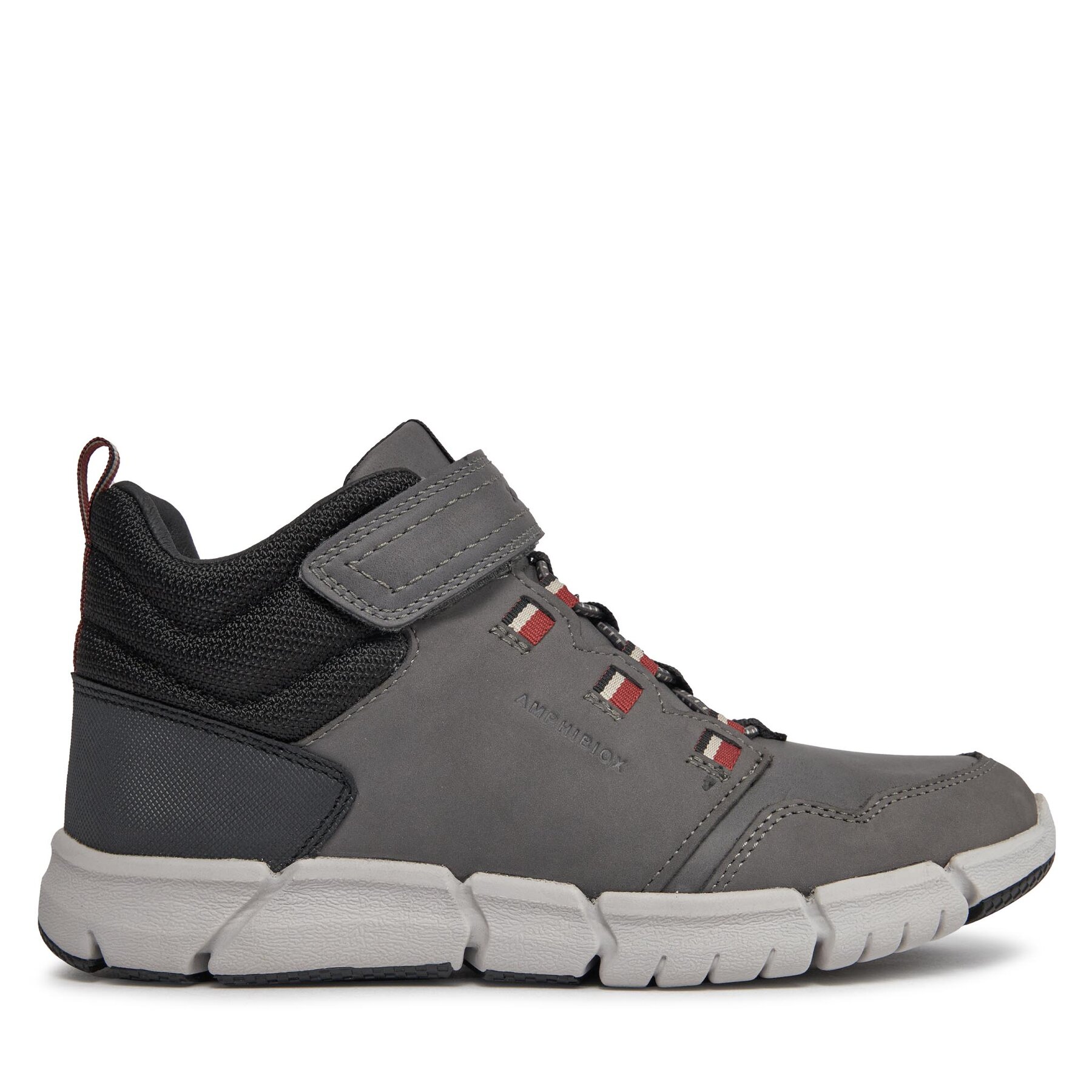 Schnürschuhe Geox J Flexyper B Abx J949XA 032FU C1102 D Grey/Dk Red von Geox