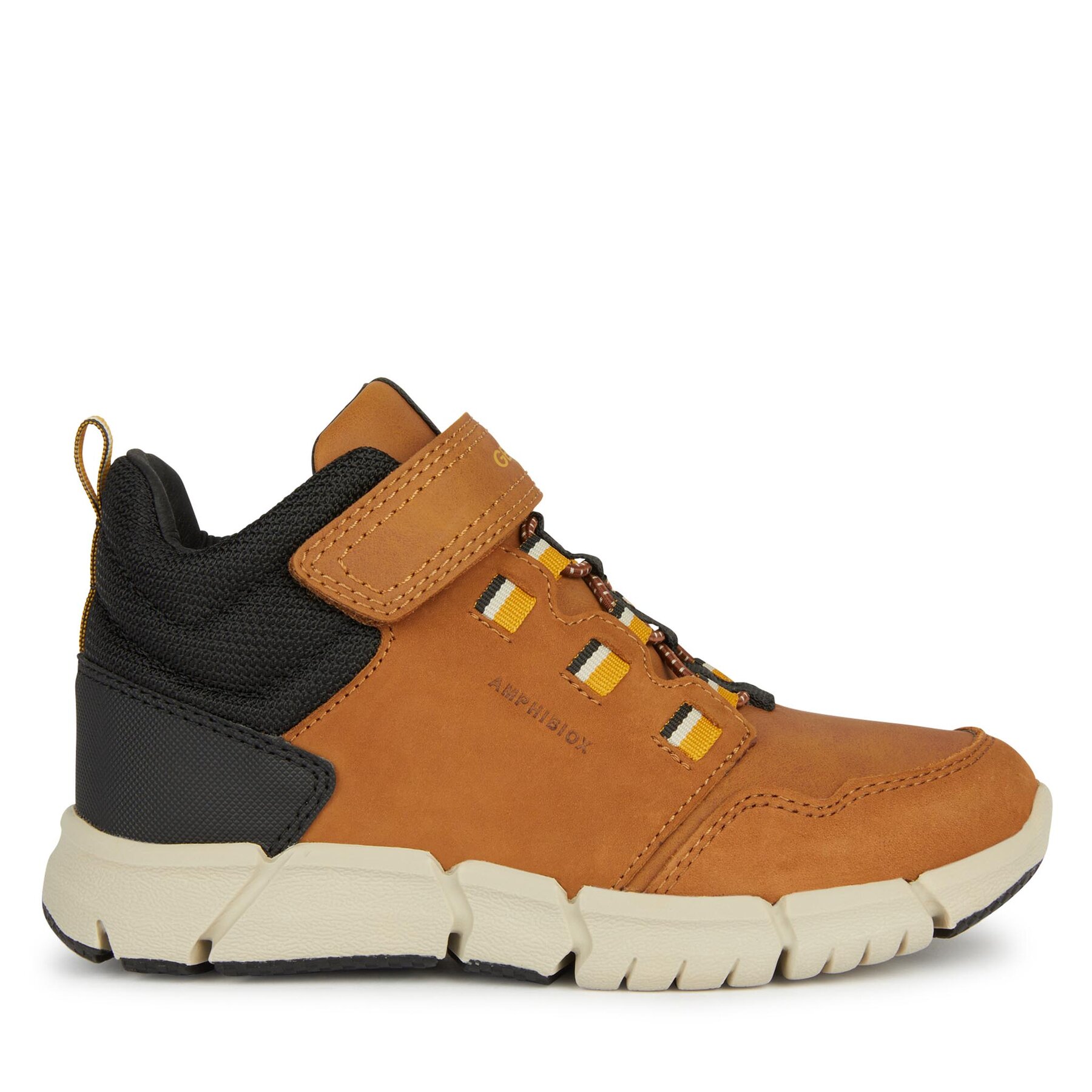 Schnürschuhe Geox J Flexyper Boy B Abx J949XA 032FU C6F2G S Brown/Dk Yellow von Geox