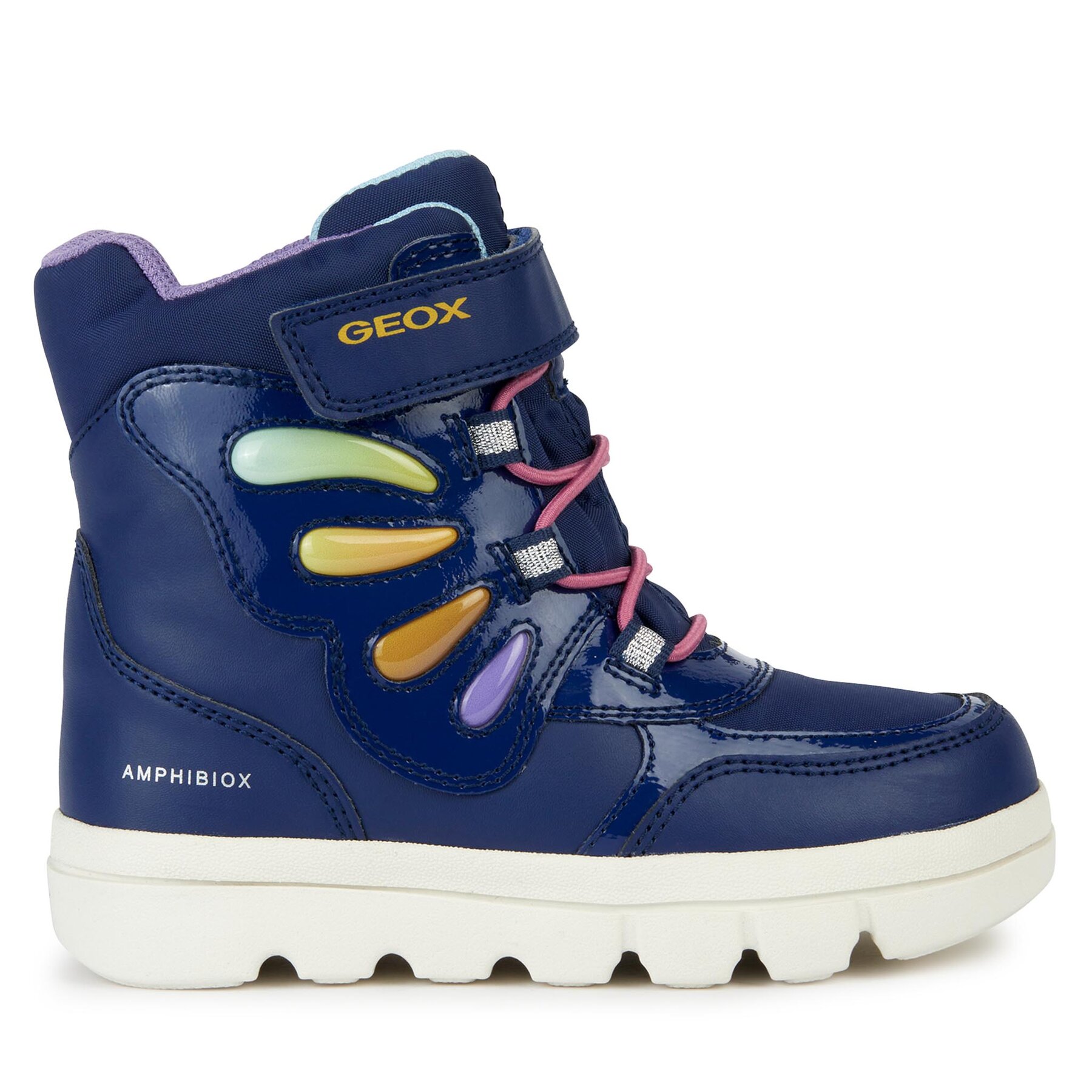 Stiefel Geox J Willaboom Girl B A J36HWA 054FU C4243 D Navy/Multicolor von Geox