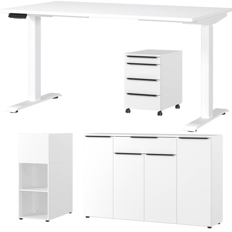 GERMANIA Büromöbel-Set »Mailand«, (4 tlg.), inkl. Schreibtisch, Rollcontainer, Raumteiler und Sideboard von Germania