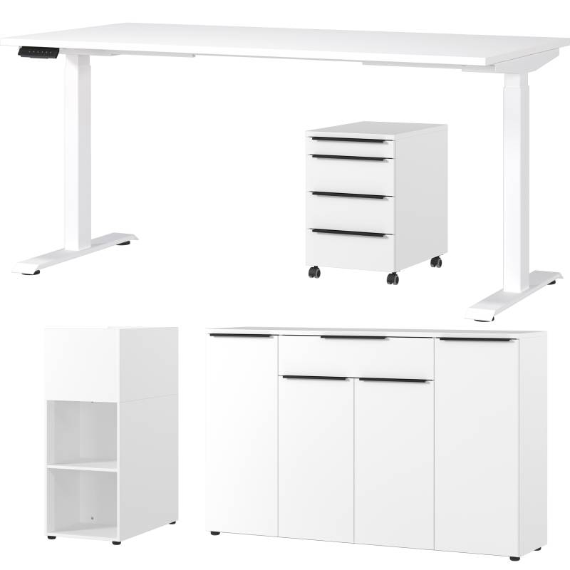 GERMANIA Büromöbel-Set »Mailand«, (4 tlg.), inkl. Schreibtisch, Rollcontainer, Raumteiler und Sideboard von Germania