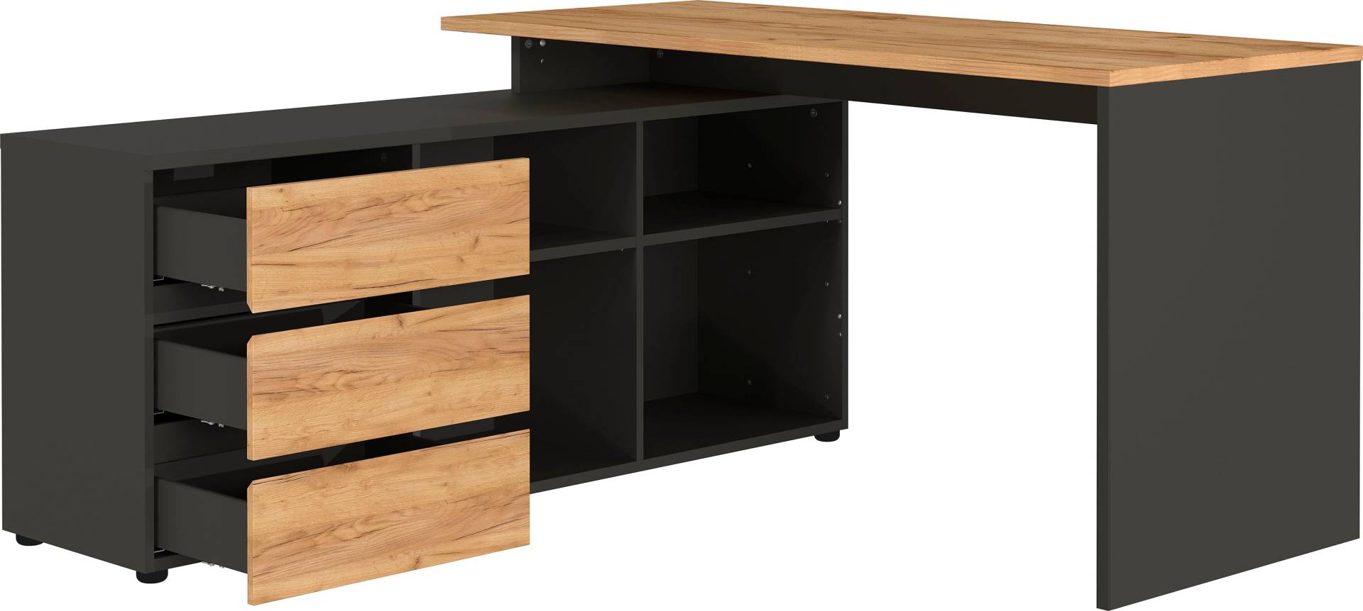 GERMANIA Eckschreibtisch »GW-Lissabon Winkelschreibtisch«, mit integriertem Sideboard, rechts oder links montierbar GERMANIA Eckschreibtisch »GW-Lissabon Winkelschreibtisch«, mit integriertem Sideboard, rechts oder links montierbar von Germania