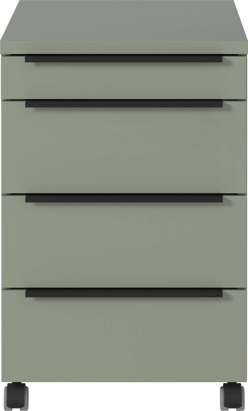 GERMANIA Rollcontainer »Mailand, mit 4 Schubladen, optional mit Schubladendämpfung,«, Utensilienfach, 42x63 cm, Made in Germany von Germania