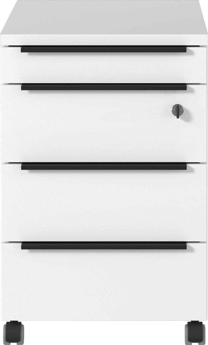 GERMANIA Rollcontainer »Mailand, mit 4 Schubladen, optional mit Schubladendämpfung,«, Utensilienfach, 42x63 cm, Made in Germany von Germania