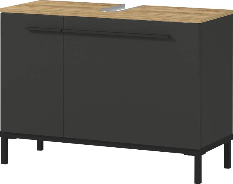 GERMANIA Waschbeckenunterschrank »Yonkers«, Hochwertige ABS-Kanten, Griffe & hohe Füsse aus Metall, Breite 80 cm von Germania