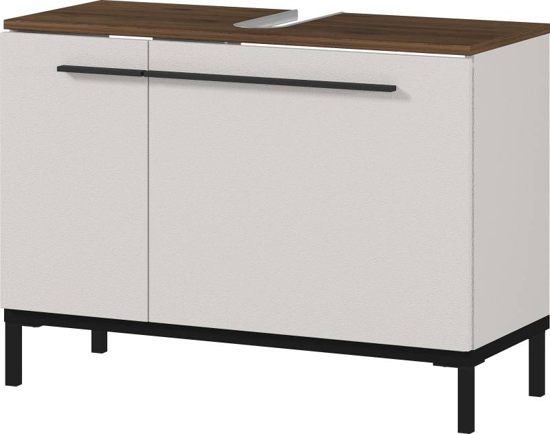 GERMANIA Waschbeckenunterschrank »Yonkers«, Hochwertige ABS-Kanten, Griffe & hohe Füsse aus Metall, Breite 80 cm von Germania