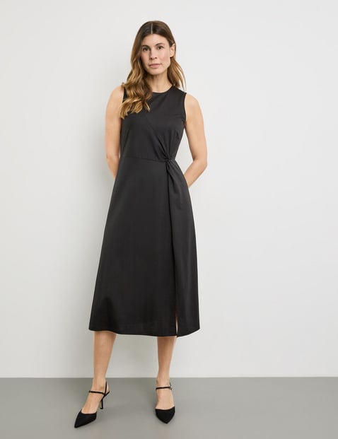 GERRY WEBER Damen Midikleid mit Knotendetail Ärmellos Rundhals Schwarz von Gerry Weber