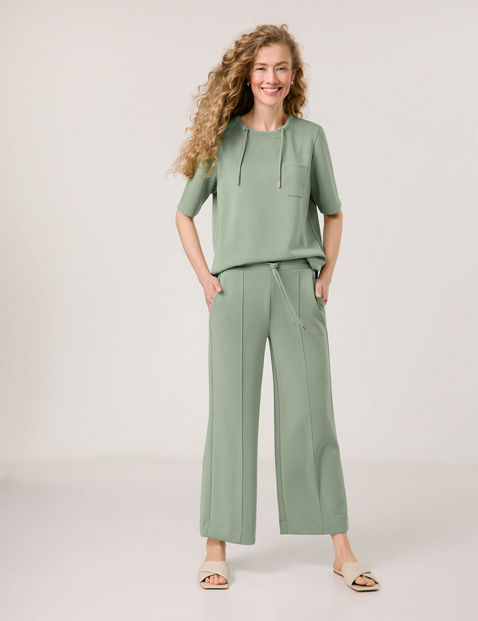 GERRY WEBER Damen Schlupfhose Sandy Washed Modal Hohe Leibhöhe Grün von Gerry Weber