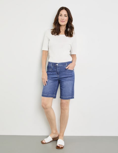 GERRY WEBER Damen Shorts KIA꞉RA RELAXED FIT Blau von Gerry Weber